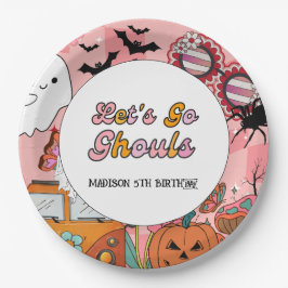レトログルーレッツゴーウルハロウィン誕生日 ペーパープレート