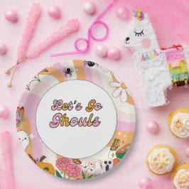 レトログルーレッツゴーウルハロウィン誕生日 ペーパープレート