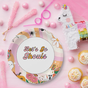 レトログルーレッツゴーウルハロウィン誕生日 ペーパープレート