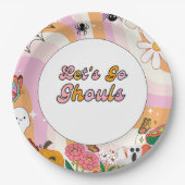 レトログルーレッツゴーウルハロウィン誕生日 ペーパープレート (正面)