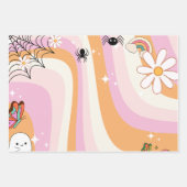 レトログルーレッツゴーウルハロウィン誕生日 ラッピングペーパーシート (正面3)