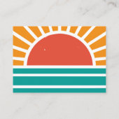 レトログルーヴィおむつラッフルカード日当たりの良いベビーシャワー エンクロージャーカード (裏面)