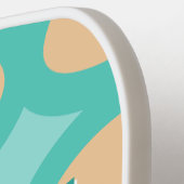 レトログルーヴィアクア&ピーチモノグラム ピックルボールラケット (左詳細)