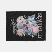 レトログルーヴィイエズコ教えーヒーラヴインスパイアィー フリースブランケット (正面(横))