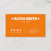 レトログルーヴィオレンカラフルジフローラボーユニークホ 名刺 (裏面)