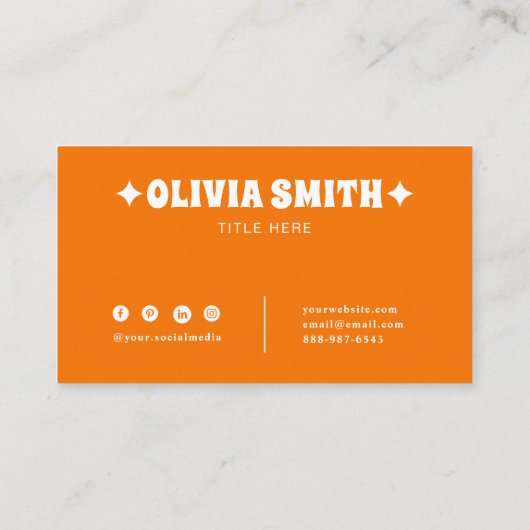 レトログルーヴィオレンカラフルジフローラボーユニークホ 名刺 (裏面)