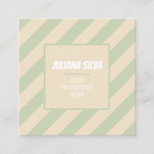 レトログルーヴィカラフルウェーブボー スクエア名刺 (正面)