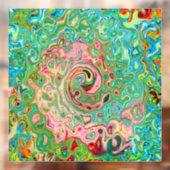 レトログルーヴィカラフル抽象芸術レインボースワール ウィンドウサイン (シート2)