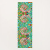 レトログルーヴィカラフル抽象芸術レインボースワール ヨガマット (裏面)