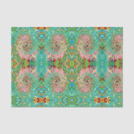 レトログルーヴィカラフル抽象芸術レインボースワール 薄葉紙