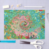 レトログルーヴィカラフル抽象芸術レインボースワール 薄葉紙 (クラフト)