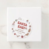 レトログルーヴィクリスマスサンタベビーシャワー フェイバータグ (インサイチュ)