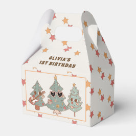 レトログルーヴィクリスマスツリーヒッピー誕生日パーティー フェイバーボックス