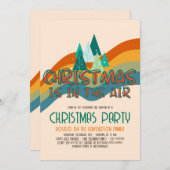 レトログルーヴィクリスマスバジェットホリデーパーティー 招待状 (正面/裏面)