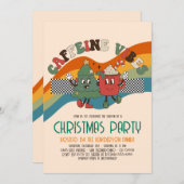 レトログルーヴィクリスマスバジェットホリデーパーティー 招待状 (正面/裏面)