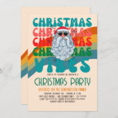 レトログルーヴィクリスマスバジェットホリデーパーティー 招待状 (正面/裏面)