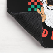 レトログルーヴィクリスマスメリーステイブライトヒッピーSa マウスパッド (コーナー)