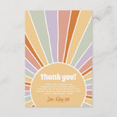 レトログルーヴィサンシャインガールバースデーパーティー サンキューカード (正面)