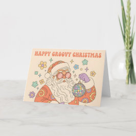 レトログルーヴィサンタメリークリスマス シーズンカード