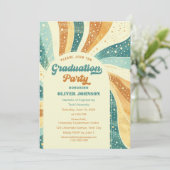 レトログルーヴィテラコッタ卒業招待状 招待状 (スタンド正面)