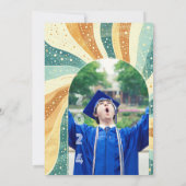 レトログルーヴィテラコッタ卒業招待状 招待状 (裏面)