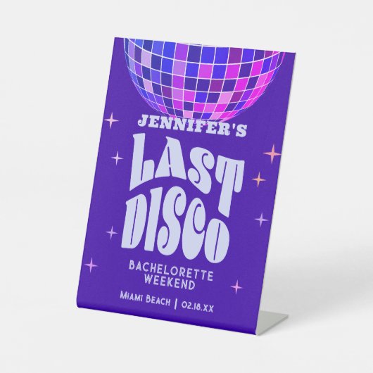 レトログルーヴィディスコバチェロレッテウィークエンドウェルカム 台座サイン (正面)