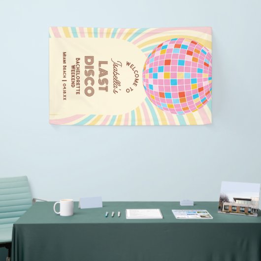 レトログルーヴィディスコバチェロレッテウィークエンドウェルカム 横断幕 (トレードショー)