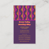 レトログルーヴィディスコパープルプリント 名刺 (正面)