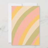 レトログルーヴィデイジー男の赤ちゃんシャワー サンキューカード (裏面)