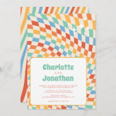 レトログルーヴィノスタルジアブライト結婚ズ 招待状 (正面/裏面)