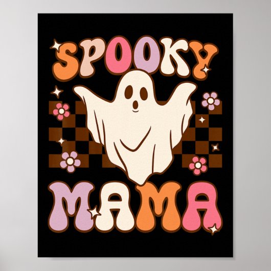 レトログルーヴィハロウィーン幽霊不気味マママコスチューム ポスター (正面)