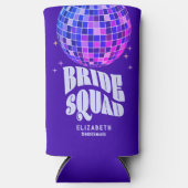 レトログルーヴィバチェロレッテ花嫁スクワッドブリーズメイド スリム缶クーラー (正面)