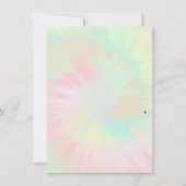 レトログルーヴィパステルタイダイ誕生日 招待状 (裏面)