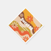 レトログルーヴィヒッパイフラワースウィート16 スタンダードカクテルナプキン (角)