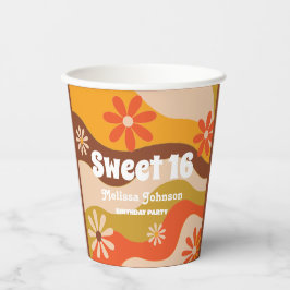 レトログルーヴィヒッパイフラワースウィート16 紙コップ