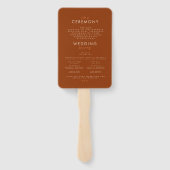 レトログルーヴィヒッピーデイジーフローラテラコッタ70s ハンドファン (裏面)