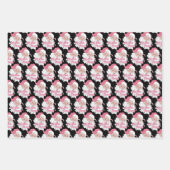 レトログルーヴィビッグニックサンタエナジーピンクサンタクリスマス ラッピングペーパーシート (正面3)