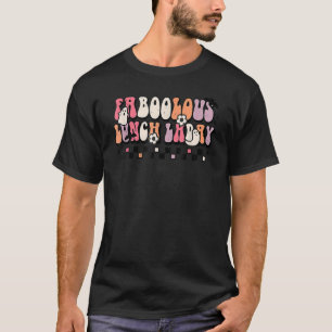 レトログルーヴィファボローランチレディーキュート幽霊ハロ Tシャツ