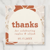 レトログルーヴィフローラアーチ | Boho Favor フェイバータグ (正面)