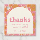 レトログルーヴィフローラアーチ | Boho Favor フェイバータグ (正面)