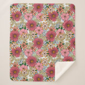 レトログルーヴィフローラデイジーボホ シェルパブランケット (正面)