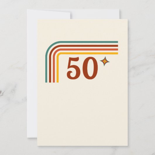 レトログルーヴィブーギーシンプルダンス50誕生日 招待状 (裏面)