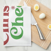 レトログルーヴィベーキングクリスマス応援 キッチンタオル (四つ折り)