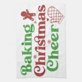 レトログルーヴィベーキングクリスマス応援 キッチンタオル (縦)