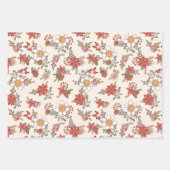 レトログルーヴィホリデーロックンピースツ転がリース ラッピングペーパーシート (正面2)