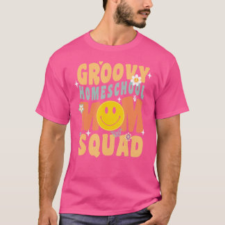 レトログルーヴィホームスクール先生マムスクワッド3ホームS Tシャツ