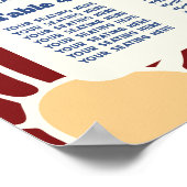 レトログルーヴィボホシックフローラ結婚ズシーティング ポスター (角)