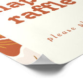 レトログルーヴィボホベビーイン開花おむつラッフルサイン ポスター (角)