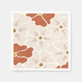 レトログルーヴィボホベビーイン開花 スタンダードカクテルナプキン (正面)