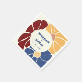 レトログルーヴィボーホシックフローラ スタンダードカクテルナプキン (角)